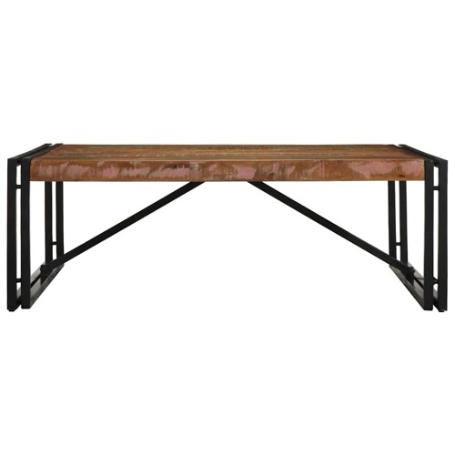 Stolić za kavu višebojna 100x100x35cm masivnog obnovljenog drva - NOVO