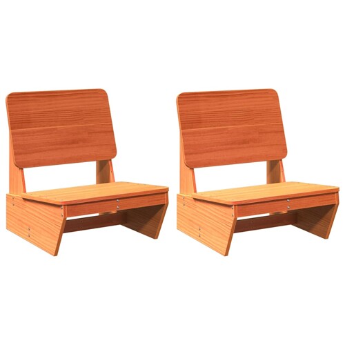 Vrtne stolice 2 kom voštano smeđe 60x64x70,5 cm borovine - NOVO
