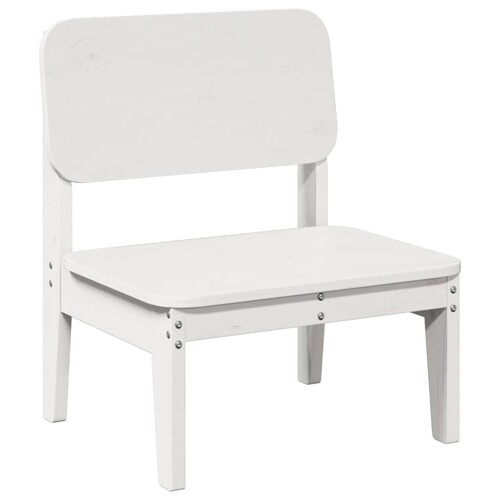 Vrtne stolice 2 kom bijele 60x52,5x72 cm od masivne borovine - NOVO