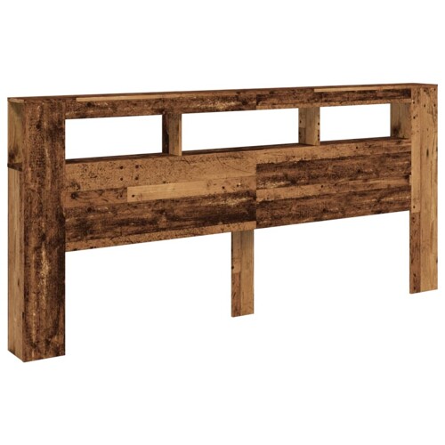 LED uzglavlje boja drva 220x18,5x103,5 cm konstruirano drvo - NOVO