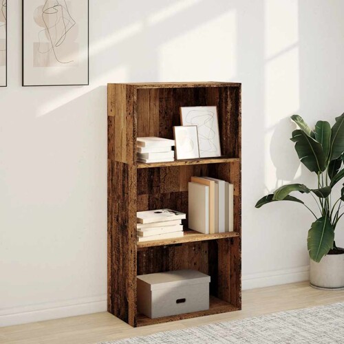 Regal za knjige boja starog drva 60x30x114 cm konstruirano drvo - NOVO