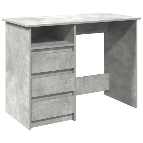 Radni stol boja betona 102 x 50 x 75 cm od konstruiranog drva - NOVO