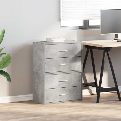 Ormari s 2 ladice 2 kom boja hrast 60x31x40cm konstruirano drvo - NOVO