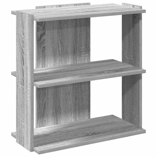 Regal za knjige s 3 razine siva boja hrasta 60x30x60 cm drveni - NOVO