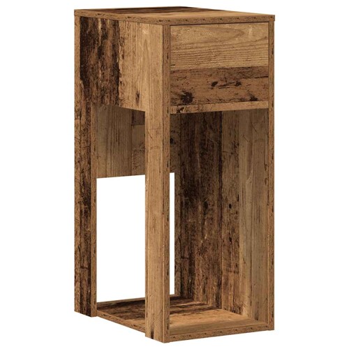 Tower stalak za računalo s ladicom boja staro drvo 30x44x74 cm - NOVO
