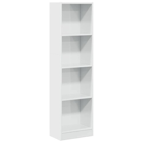 Regal za knjige sjajni bijeli 40x24x143 cm konstruirano drvo - NOVO