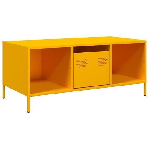 Stolić za kavu boje senfa 101,5x50x43,5 cm hladno valjani čelik - NOVO