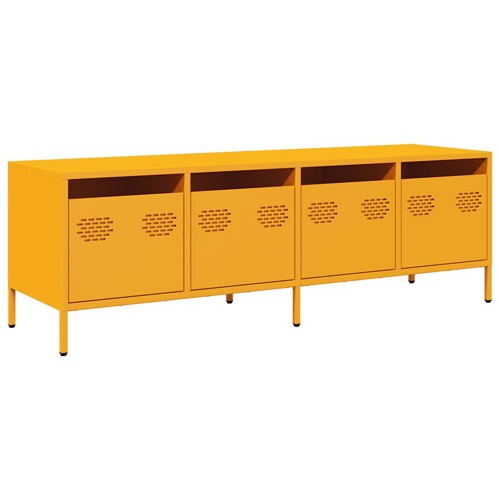 TV ormarić boja senfa 135x39x43,5 cm čelični - NOVO