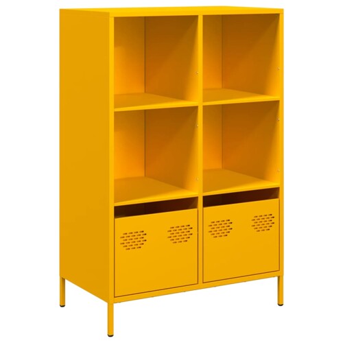 Visoka komoda boja senfa 68x39x103,5 cm od čelika - NOVO