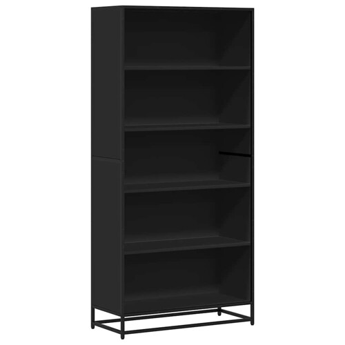 Polica za knjige crna 80,5x35x170,5 cm izrađeno drvo - NOVO