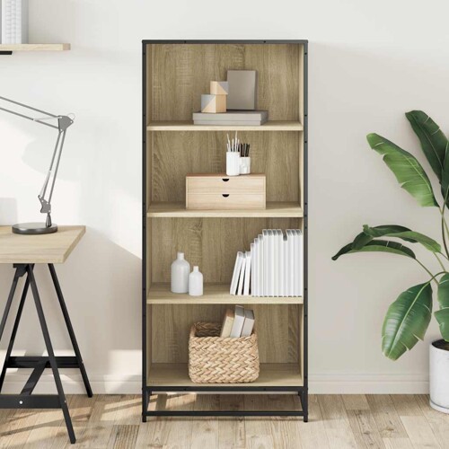 Polica za knjige sonoma hrast 60x35x139 cm konstruirano drvo - NOVO