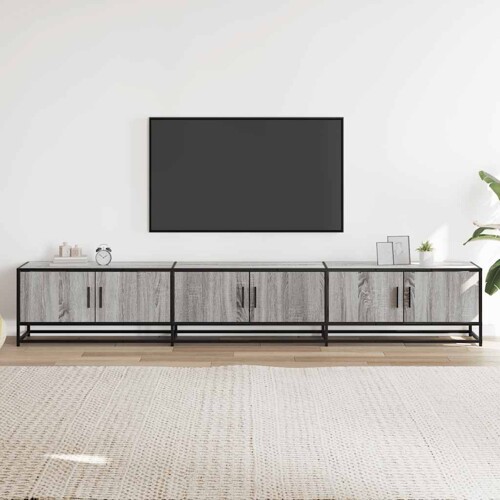 TV ormarić sivi Sonoma 240x35x41 cm izrađeno drvo - NOVO