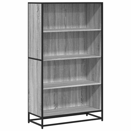 Polica za knjige Siva Sonoma 80,5x35x139 cm Konstruirano drvo - NOVO