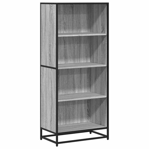 Polica za knjige Siva Sonoma 60x35x139 cm Konstruirano drvo - NOVO