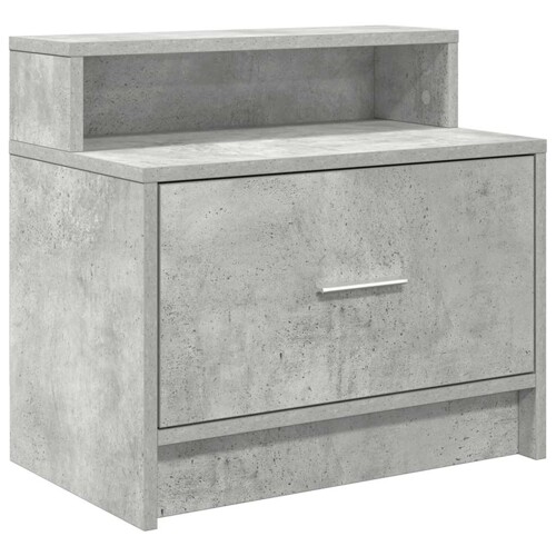 Noćni ormarić s ladicom beton sivi 51x31x47 cm - NOVO