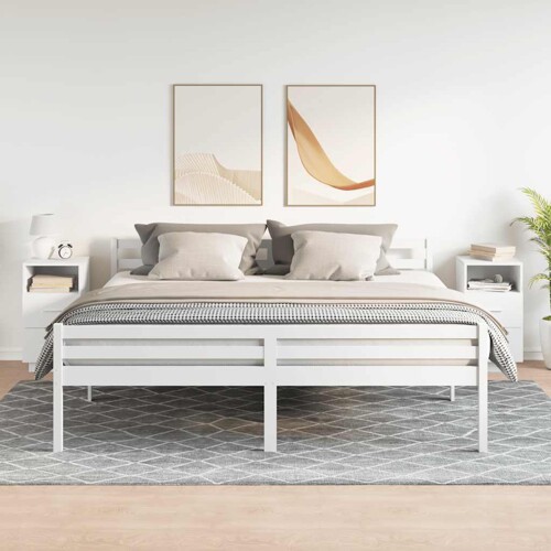 Noćni ormarići 2 kom s 2 ladice bijeli 36x36x68 cm - NOVO