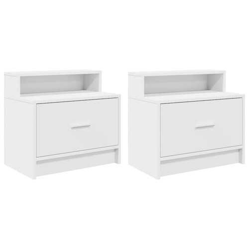 Noćni ormarići s ladicom 2 kom bijeli 51x31x47 cm - NOVO