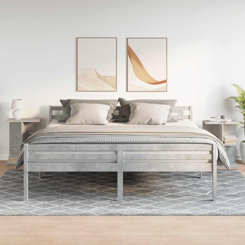 Noćni ormarići 2 kom beton siva 46,5x29x61cm konstruiranog drva - NOVO