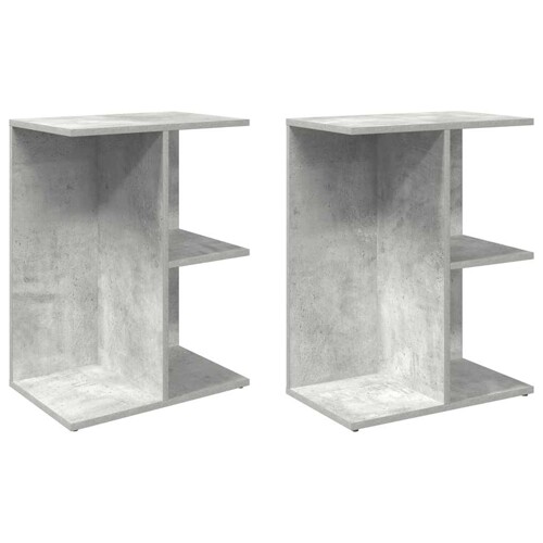 Noćni ormarići 2 kom beton siva 46,5x29x61cm konstruiranog drva - NOVO