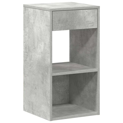 Noćni ormarić s ladicom beton sivi 35x34x66,5 cm - NOVO