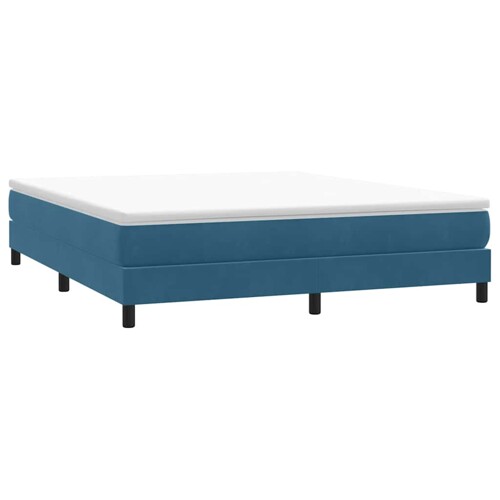 Box Spring krevet bez madracem tamnoplavi 180x220 cm baršun - NOVO