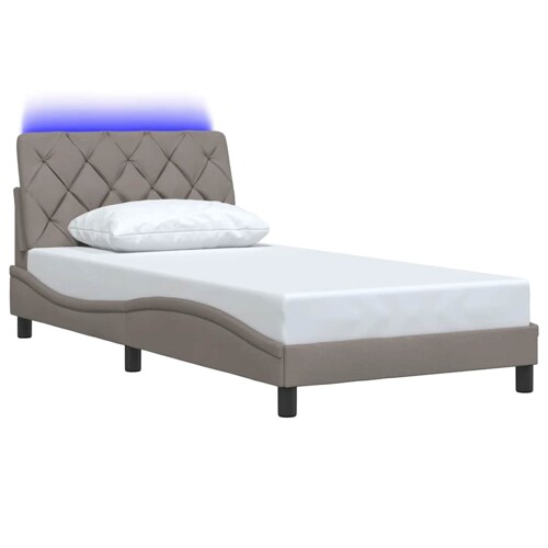 Okvir kreveta s LED-om bez madraca 100 x 200 cm od tkanine - NOVO