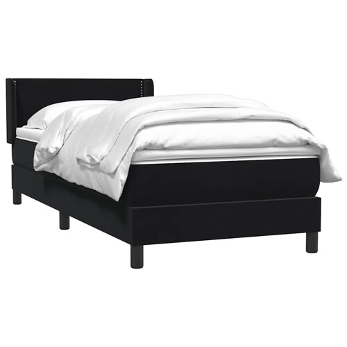 Box spring krevet s madracem crni 90x220 cm baršunasti - NOVO