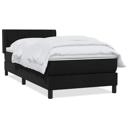 Box spring krevet s madracem crni 90x220 cm baršunasti - NOVO
