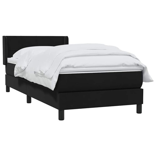 Box spring krevet s madracem crni 90x220 cm baršunasti - NOVO