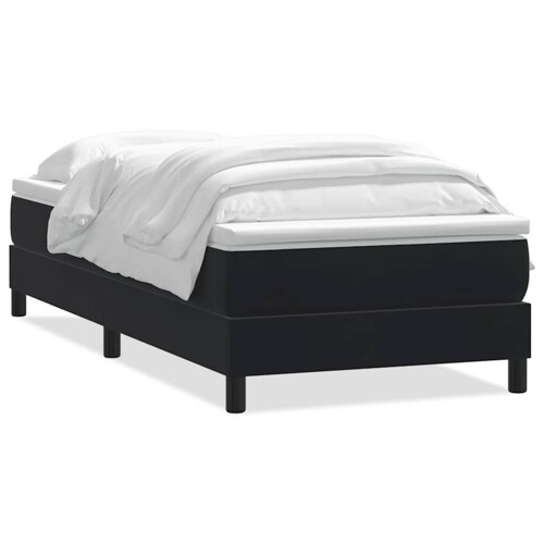 Box spring krevet s madracem crni 90x220 cm baršunasti - NOVO