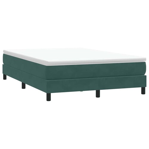 Box Spring krevet bez madracem tamno zeleni 160x220 cm baršun - NOVO