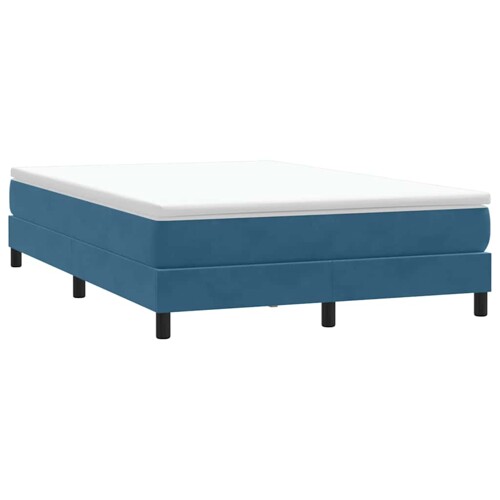 Box Spring krevet bez madracem tamnoplavi 140x220 cm baršun - NOVO