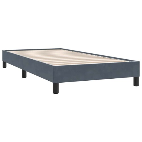 Box Spring krevet bez madraca tamno sivi 80x210 cm samt - NOVO