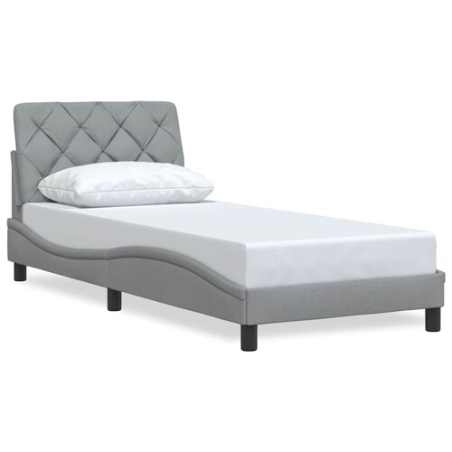 Okvir za krevet bez madraca svjetlosivi 80x200 cm od tkanine - NOVO