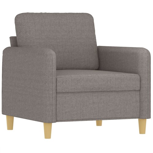 3-dijelni set sofa s jastucima smeđesivi od tkanine - NOVO