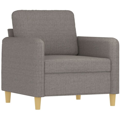 3-dijelni set sofa s jastucima smeđesivi od tkanine - NOVO