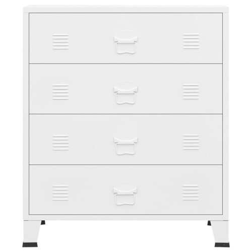Industrijski ladičar bijeli 78 x 40 x 93 cm metalni - NOVO