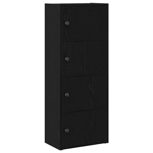 Regal za knjige crni hrasta 40x24x102 cm od konstruiranog drva - NOVO