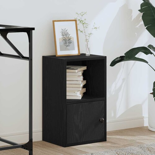 Regal za knjige crni hrasta 31x24x52 cm od konstruiranog drva - NOVO