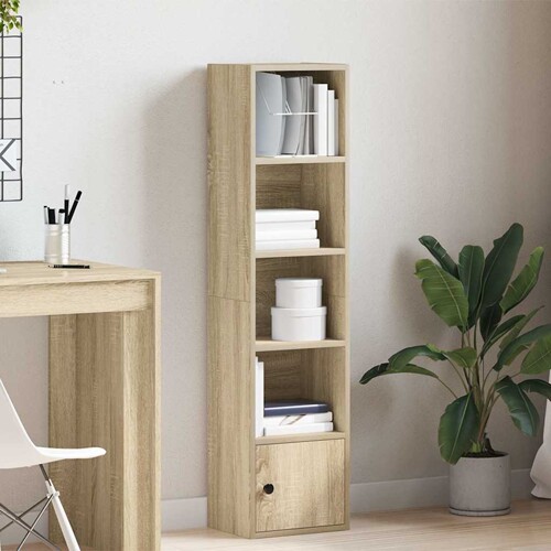 Regal za knjige boja hrasta 31x24x127 cm od konstruiranog drva - NOVO
