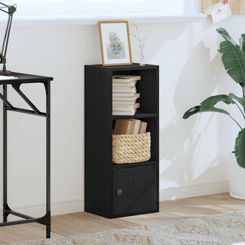 Regal za knjige crni hrasta 31x24x77 cm od konstruiranog drva - NOVO