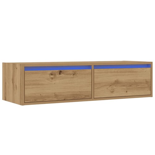 TV ormarić s LED svjetlima konstruirano drvo 100X35,5x25 cm - NOVO