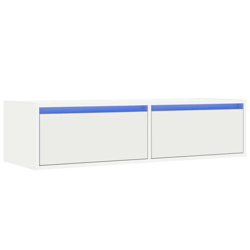 TV ormarić s LED svjetlima bijeli 100X35,5x25 cm - NOVO