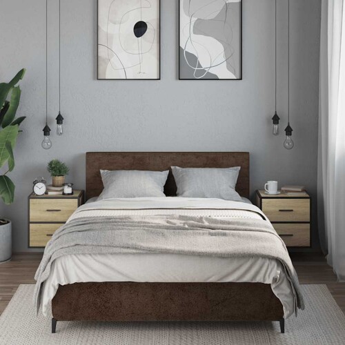Zidni noćni ormarići 2 kom sonoma hrast 40x31x39,5 cm - NOVO