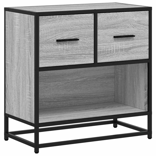 Noćni ormarić Sivi Sonoma 60x31x60 cm Konstruirano drvo i metal - NOVO