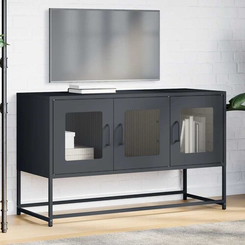 TV ormarić antracit 100,5x39x60,5 cm hladno valjani čelik - NOVO