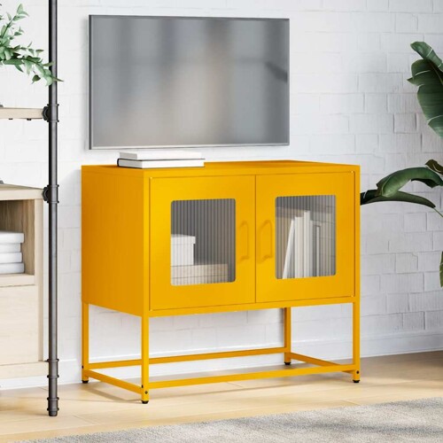 TV ormarić senf žuta 68x39x60,5 cm hladno valjani čelik - NOVO