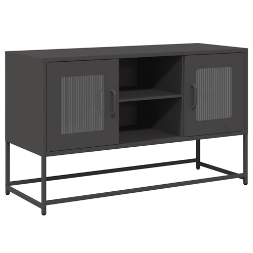 TV ormarić crni 100,5x39x60,5 cm čelični - NOVO