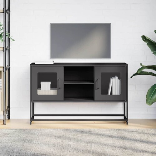 TV ormarić crni 100,5x39x60,5 cm čelični - NOVO