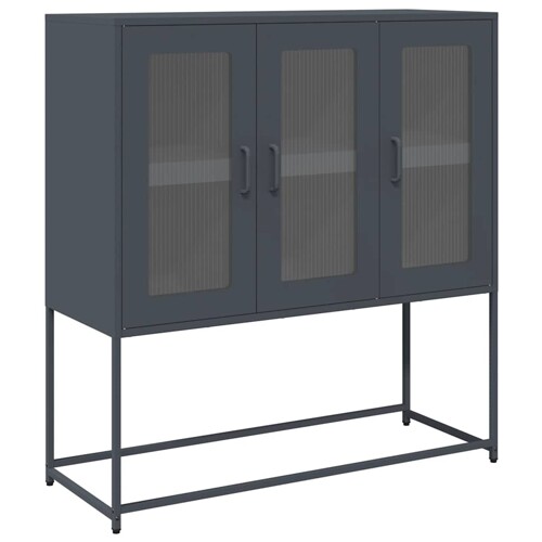 Komoda antracit 100,5 x 39 x 107 cm od hladno valjanog čelika - NOVO